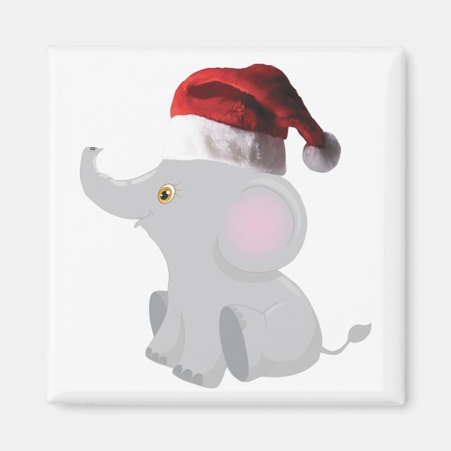 Aimant Eléphant de Noël (Devant)