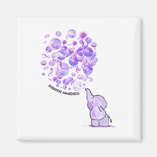 Aimant Éléphant Fait Exploser Des Ballons Violets Sensibi (Devant)