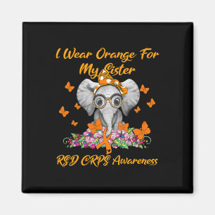 Aimant Elephant Je Porte Orange Pour Mes Soeurs Crps Rsd 