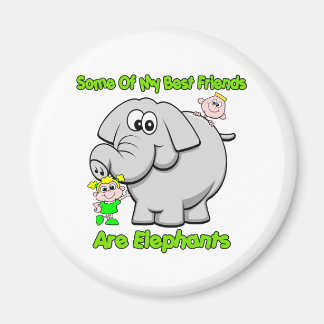 Aimant Elephant Meilleurs amis