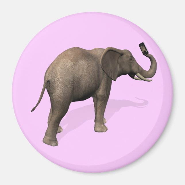 Aimant Elephant Taking A Selfie (Devant)