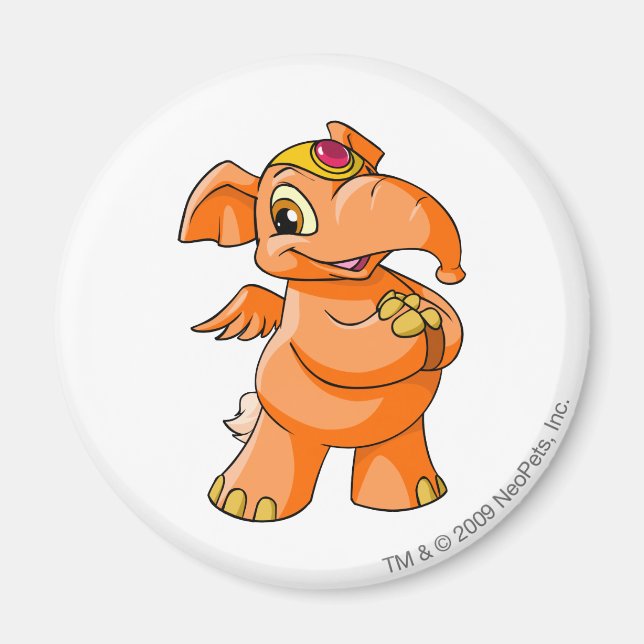 Aimant Elephante Orange (Devant)