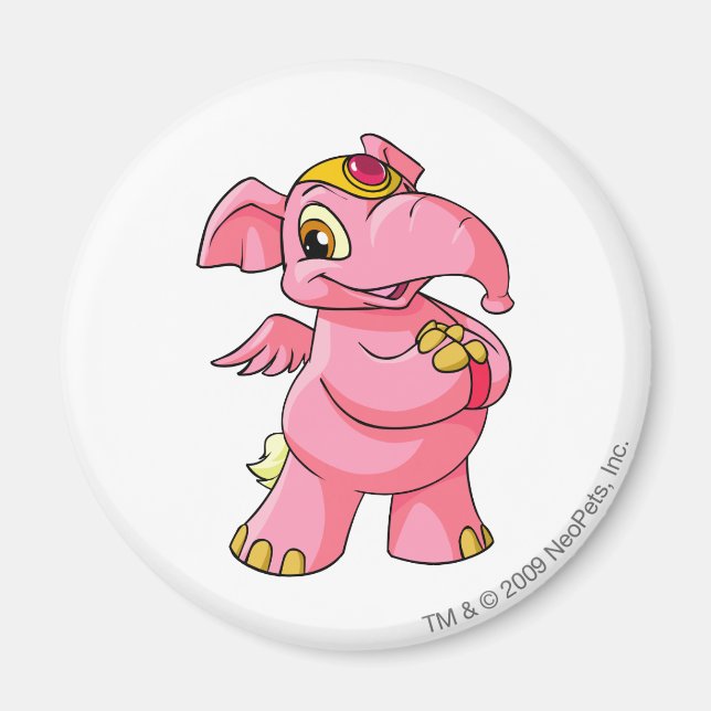 Aimant Elephante rose (Devant)