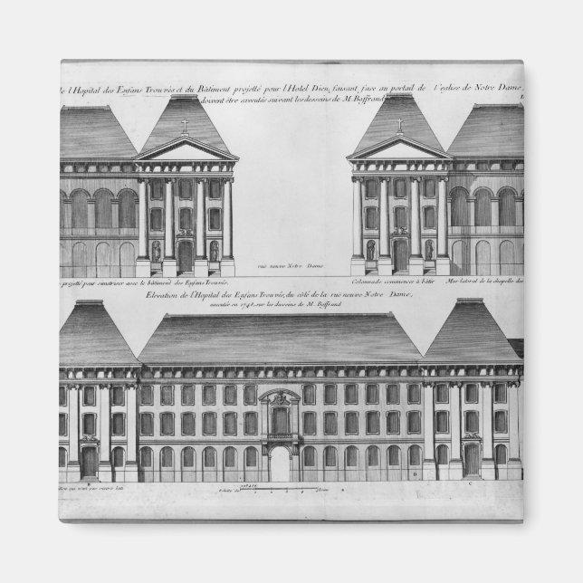 Aimant Élévation de l'hôpital des Enfants Trouves (Devant)