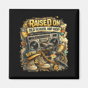 Aimant Élevé à l'ancienne école Hip Hop Retro Street 80s