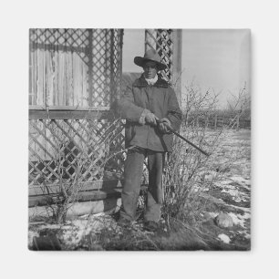 Aimant Éleveur de ranch cow-boy ou hors-la-loi canadien d