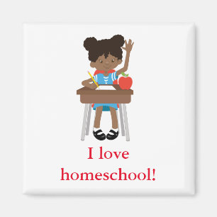 Aimant Élevez votre fille de homeschool de main