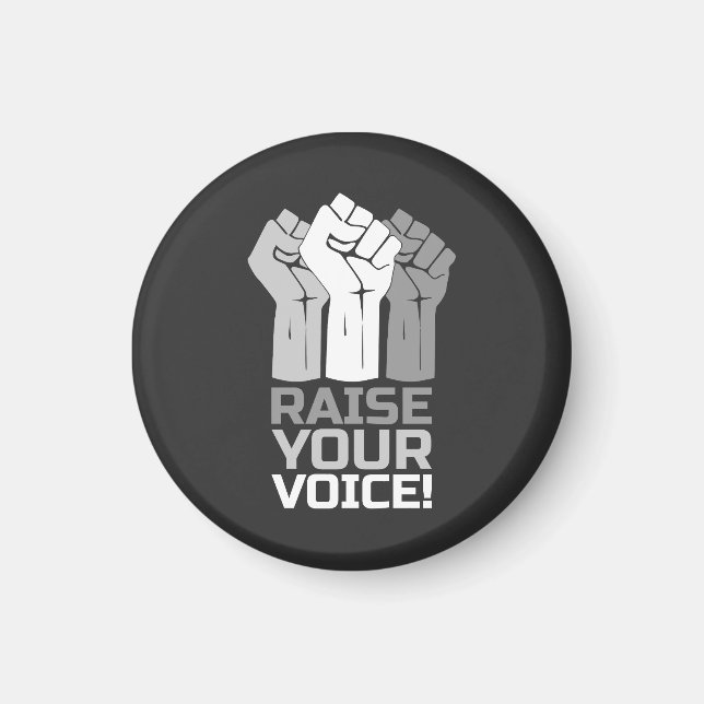 Aimant Élevez votre voix 3 W (Devant)
