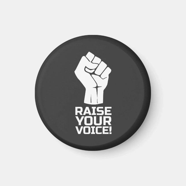 Aimant Élevez votre voix 5 w (Devant)