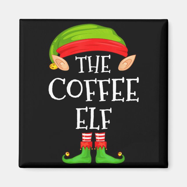 Aimant Elf Family Christmas Coffee Elf Sweater Matching C (Devant)