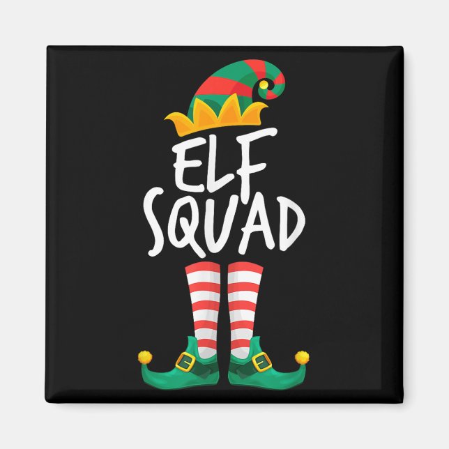 Aimant Elf Family Christmas Group Matching Pajamas Xmas E (Devant)
