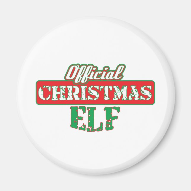 Aimant Elfe de Noël officiel - Aide Père Noël (Devant)