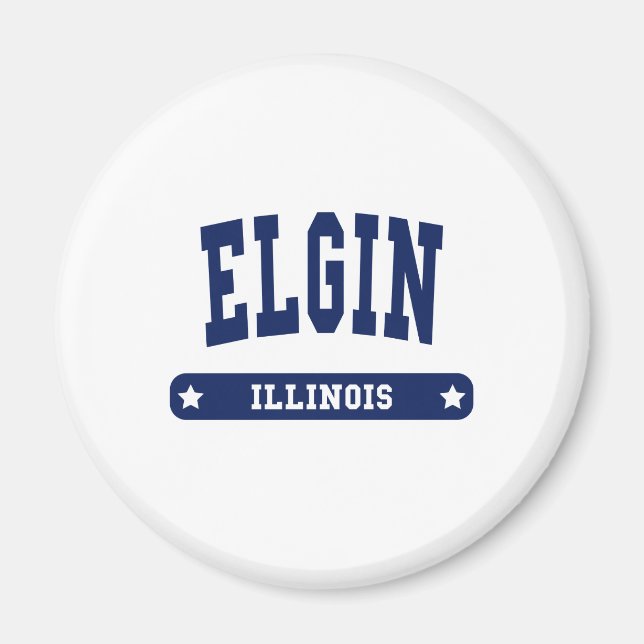 Aimant Elgin Illinois College Style tee - shirt (Devant)