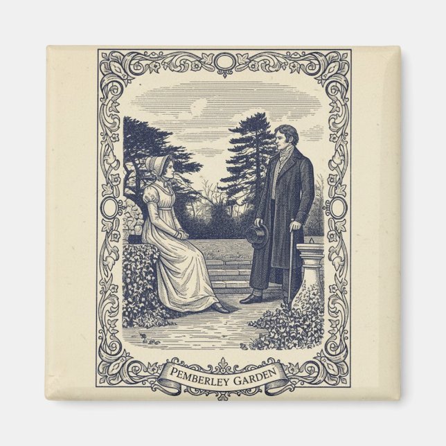 Aimant Elizabeth and Darcy at Pemberley (Devant)