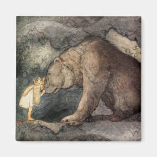 Aimant Elle a embrassé le nez de l'ours