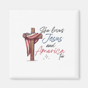 Aimant Elle Aime Jésus Et L'Amérique Aussi 4 juillet Patr