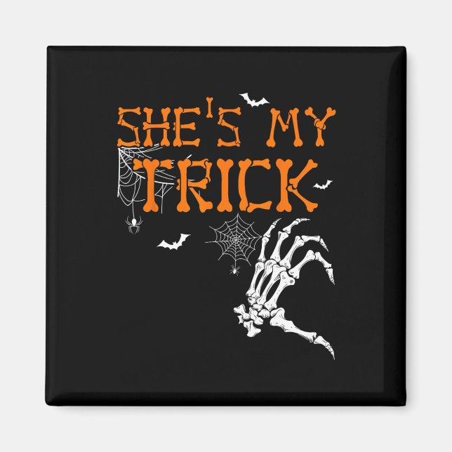 Aimant Elle est ma bite Il est ma menace Coupl Halloween (Devant)