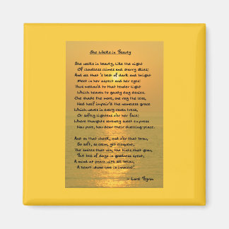 Aimant Elle Marche Dans La Beauté/Cap Mai Sunset Carré Ma