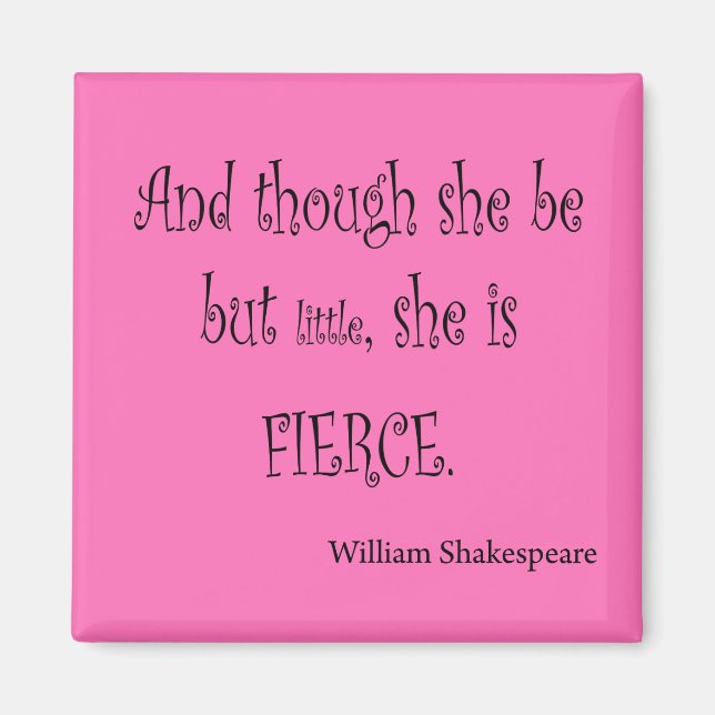 Aimant Elle n'est que petite elle est Fierce Shakespeare  (Devant)