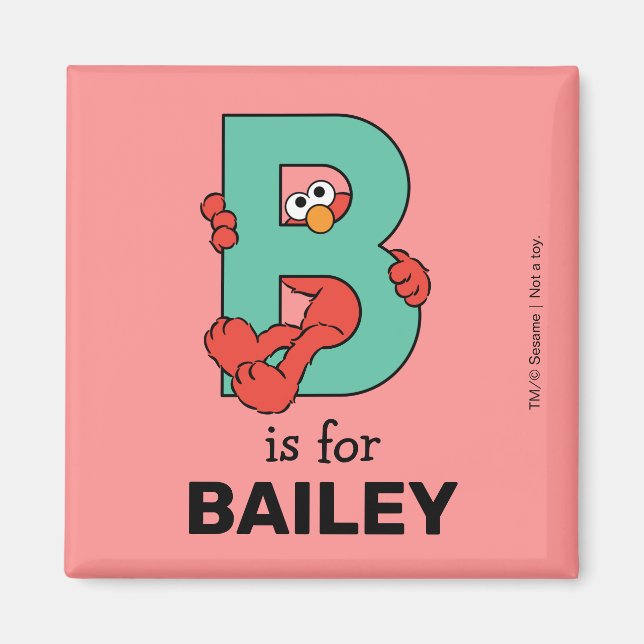 Aimant Elmo Alphabet | B Sarcelle (Devant)