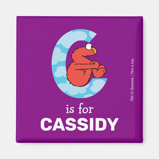 Aimant Elmo Alphabet | C Nuages (Devant)