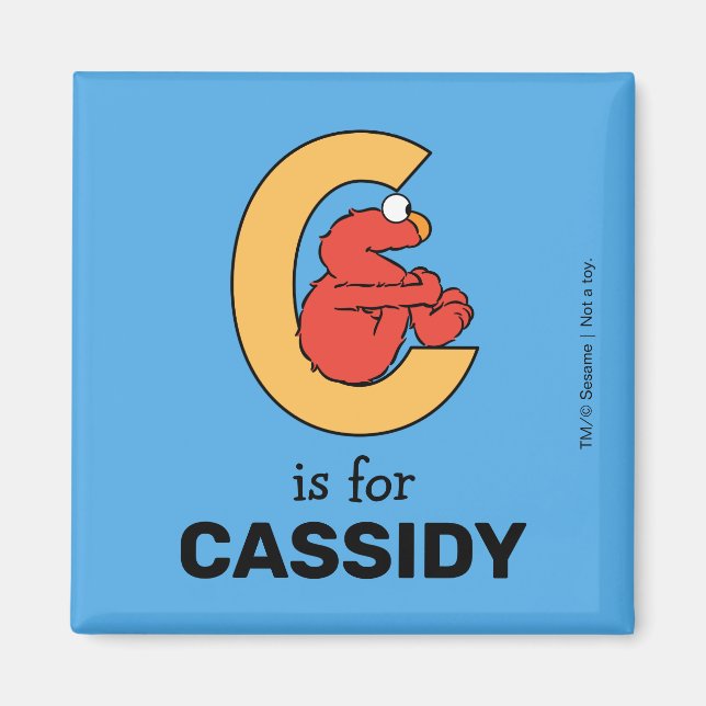 Aimant Elmo Alphabet | C Orange (Devant)