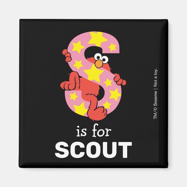 Aimant Elmo Alphabet | Étoile S (Devant)