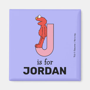 Aimant Elmo Alphabet J rose