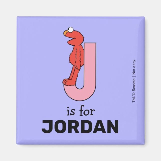 Aimant Elmo Alphabet | J Rose (Devant)