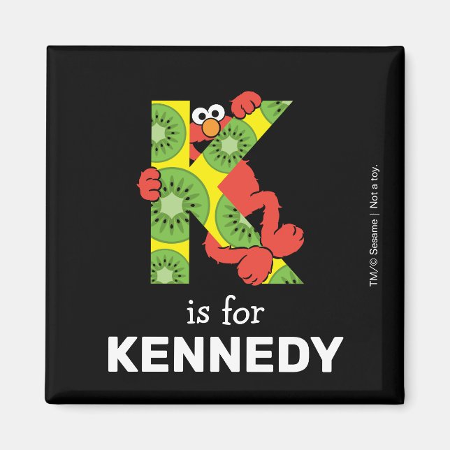 Aimant Elmo Alphabet | K Kiwi (Devant)