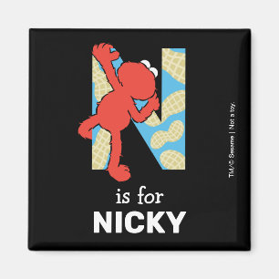 Aimant Elmo Alphabet N Nuages