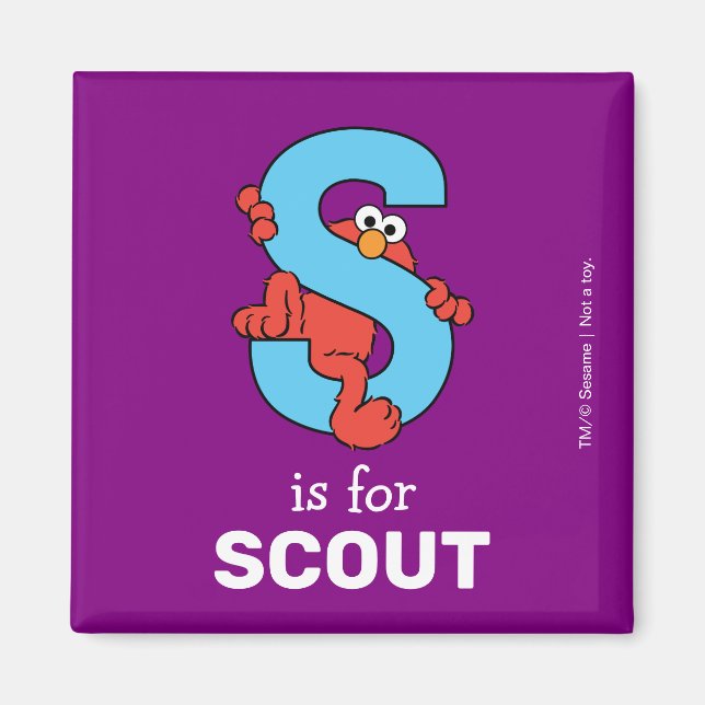 Aimant Elmo Alphabet | S Bleu (Devant)
