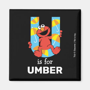 Aimant Elmo Alphabet U Parapluie