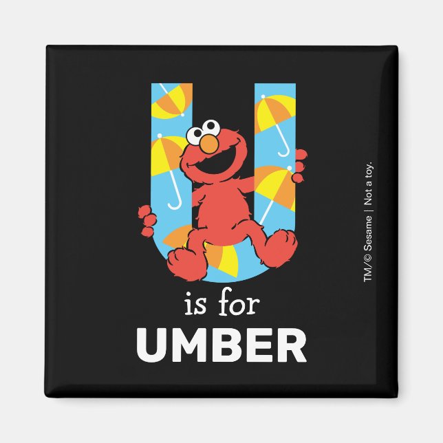 Aimant Elmo Alphabet | U Parapluie (Devant)