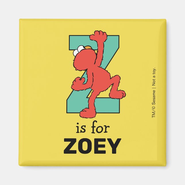 Aimant Elmo Alphabet | Z Sarcelle (Devant)