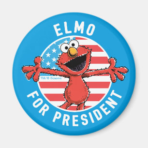 Aimant Elmo pour le président - Drapeau