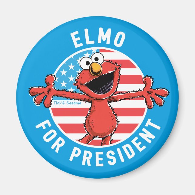 Aimant Elmo Président - Drapeau (Devant)