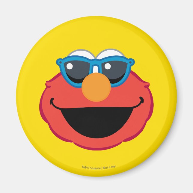 Aimant Elmo visage souriant avec lunettes de soleil (Devant)