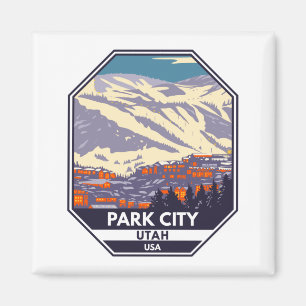 Aimant Emblem de la région d'hiver de Park City Utah