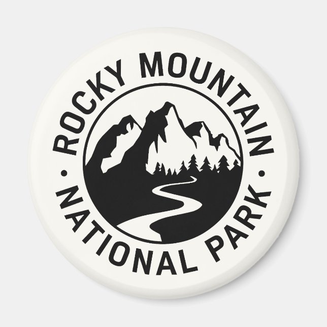 Aimant Emblem du parc national des Rocheuses (Devant)