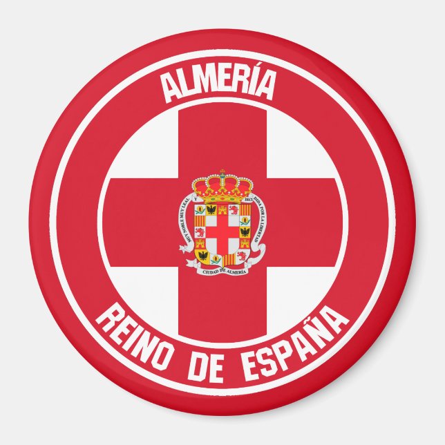 Aimant Emblème Almería Round (Devant)