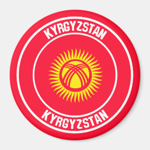 Aimant Emblème autour du Kirghizistan
