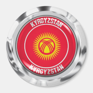 Aimant Emblème autour du Kirghizistan