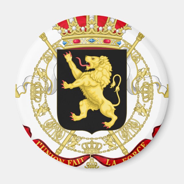 Aimant Emblème belge - Coat of Arms of Belgium (Devant)