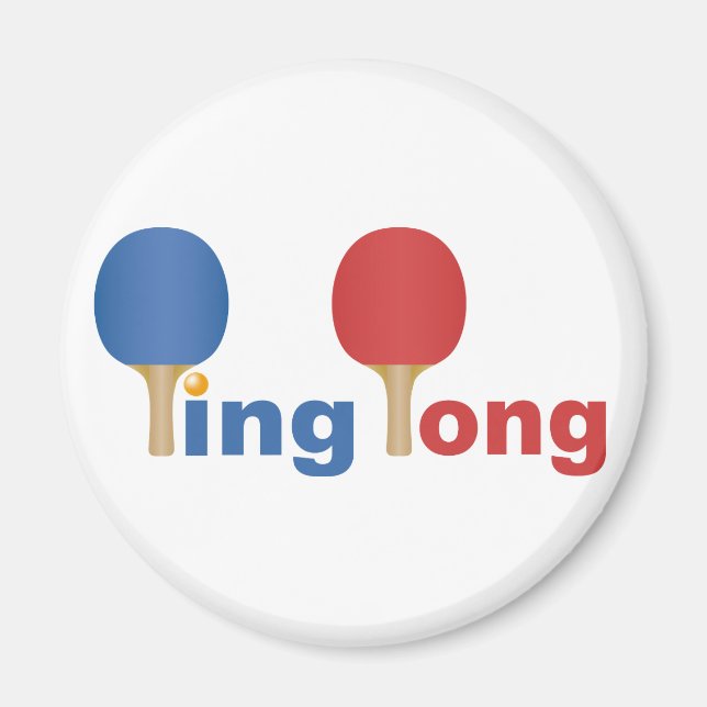 Aimant Emblème cool Ping Pong (Devant)