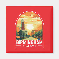 Emblème d'art de voyage de Birmingham Alabama