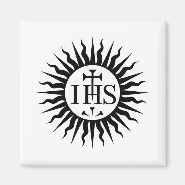 Aimant Emblème de la Compagnie de Jésus Monogramme (Devant)