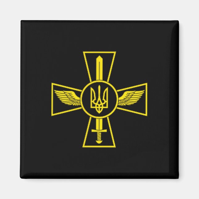 Aimant Emblème de l'armée de l'air ukrainienne Forces arm (Devant)