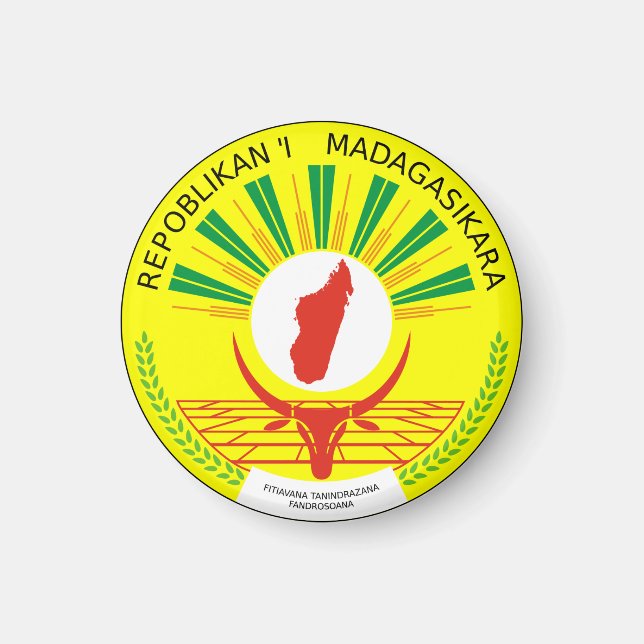 Aimant Emblème de Madagascar (Devant)