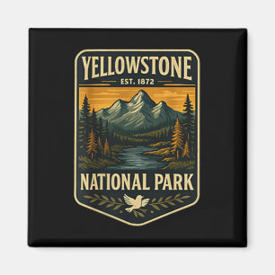 Aimant Emblème de patch vintage du parc national de Yello
